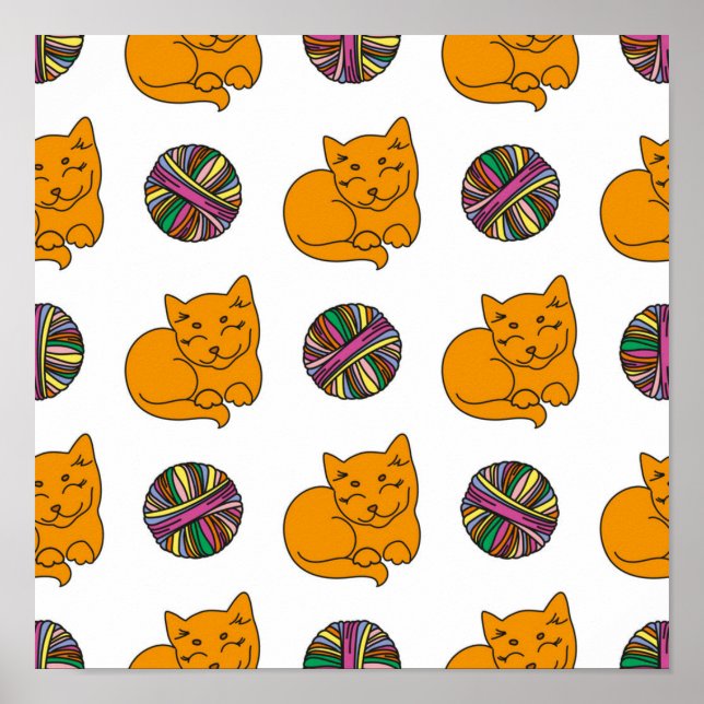 Cat pattern poster (Front)
