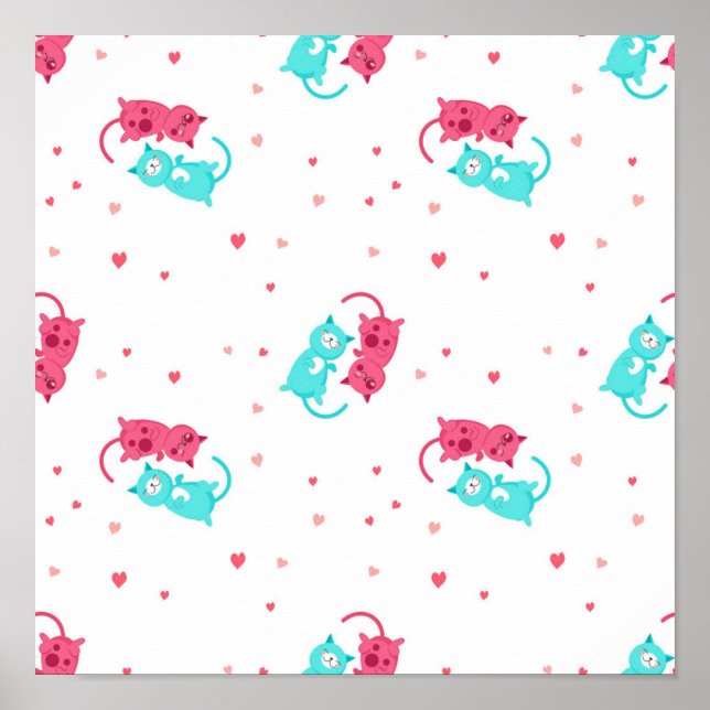 Cat pattern poster (Front)