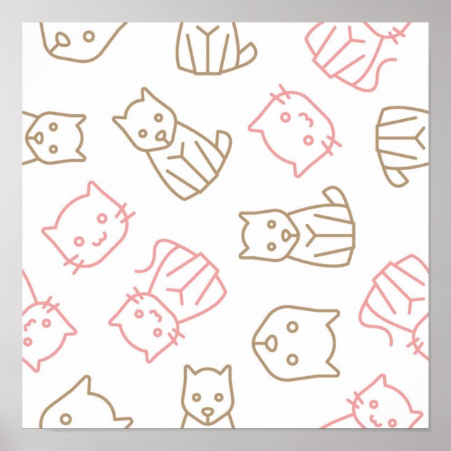 Cat pattern poster (Front)