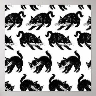 Cat pattern poster