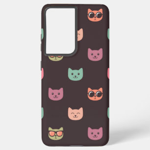 Cat pattern samsung galaxy case