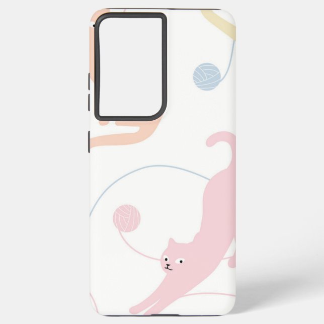 Cat pattern samsung galaxy s21 ultra case (Back)
