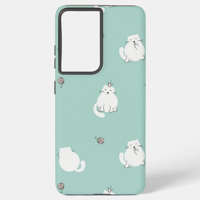 Cat pattern samsung galaxy s21 ultra case (Back)
