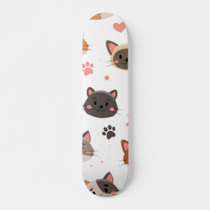 Cat pattern skateboard