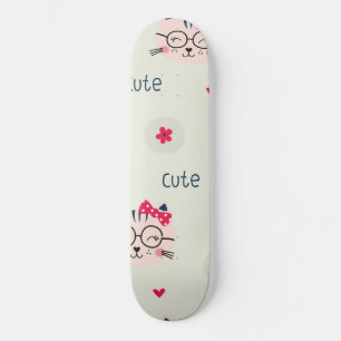 Cat pattern skateboard