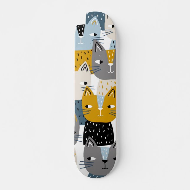Cat pattern skateboard (Front)