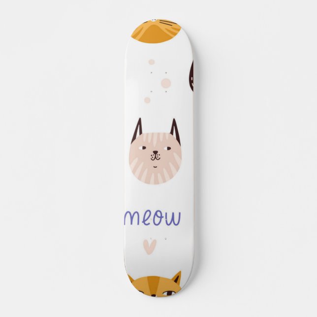 Cat pattern skateboard (Front)