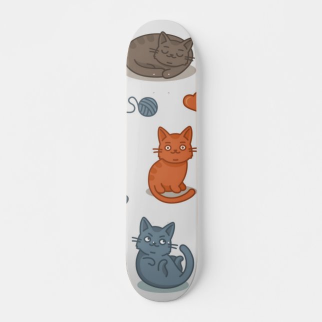 Cat pattern skateboard (Front)