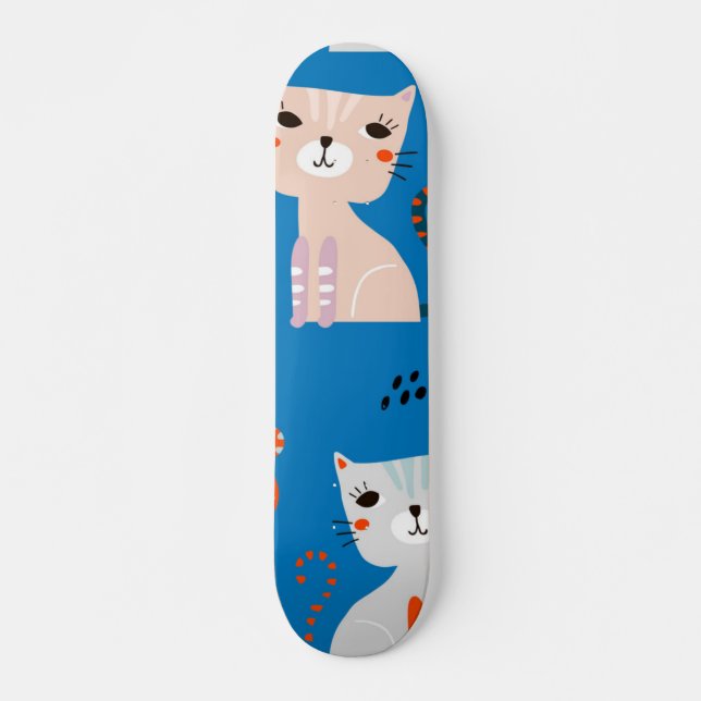 Cat pattern skateboard (Front)