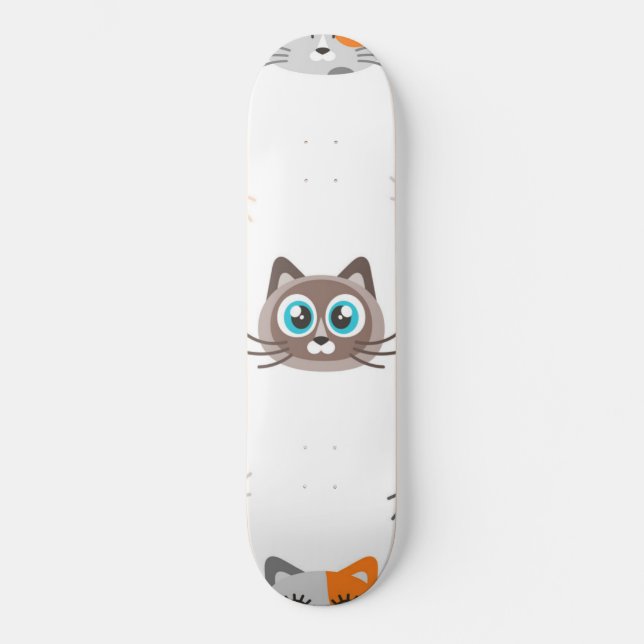 Cat pattern skateboard (Front)