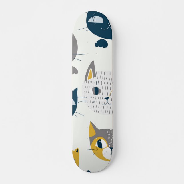 Cat pattern skateboard (Front)
