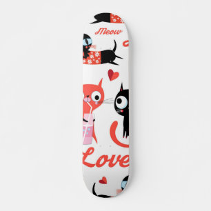 Cat pattern skateboard