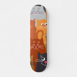Cat pattern skateboard
