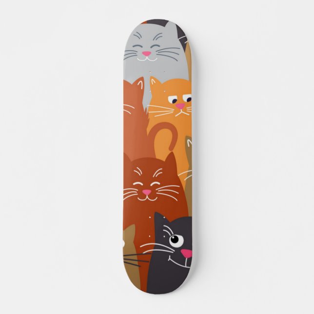 Cat pattern skateboard (Front)
