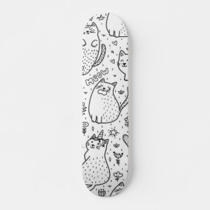 Cat pattern skateboard