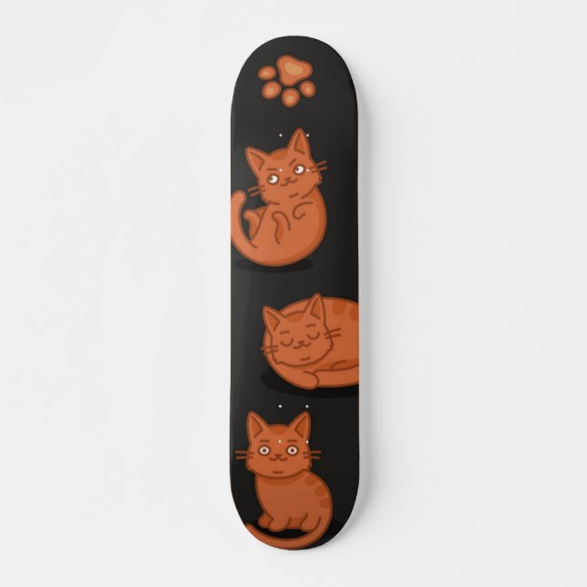 Cat pattern skateboard (Front)