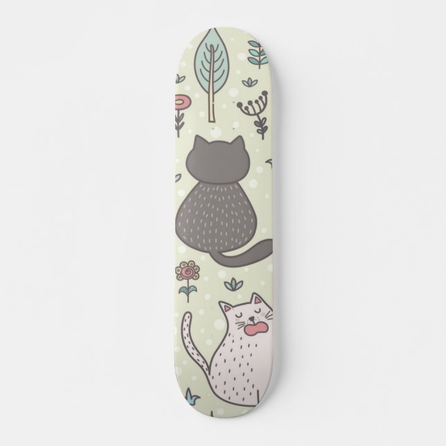 Cat pattern skateboard (Front)
