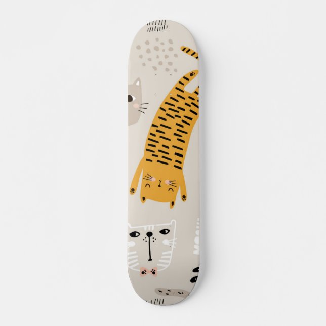 Cat pattern skateboard (Front)