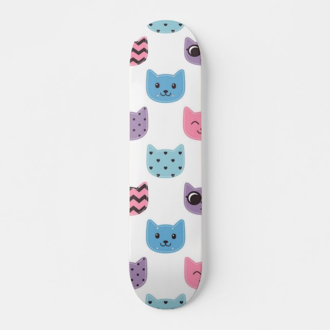 Cat pattern skateboard (Front)