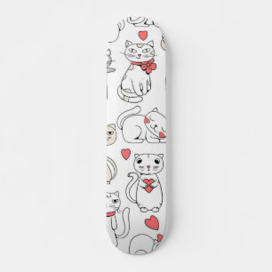 Cat pattern skateboard