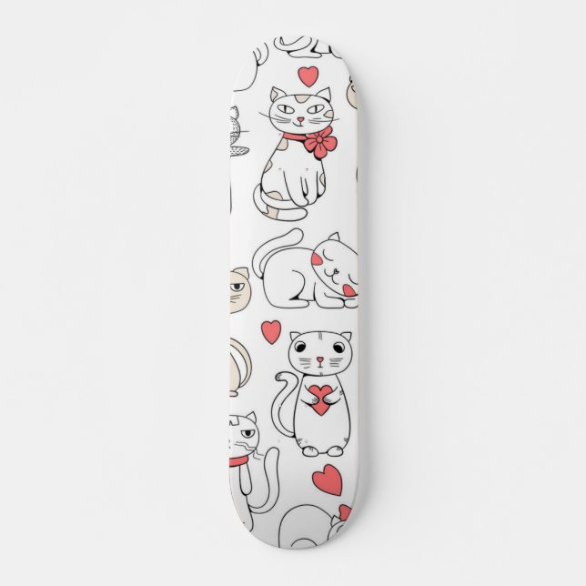 Cat pattern skateboard (Front)