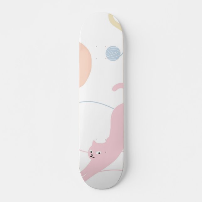 Cat pattern skateboard (Front)