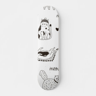 Cat pattern skateboard