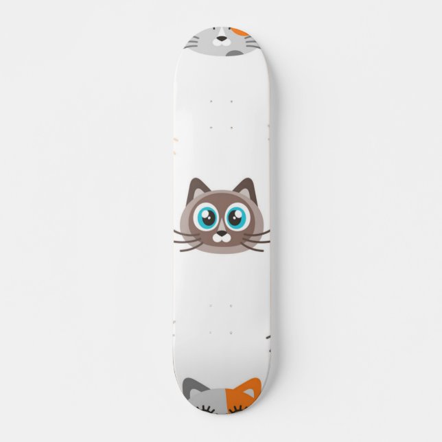 Cat pattern skateboard (Front)