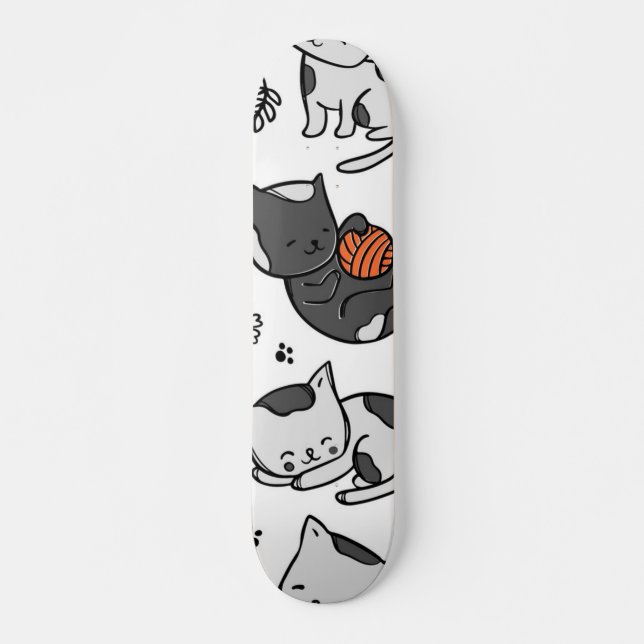Cat pattern skateboard (Front)