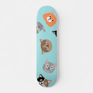 Cat pattern skateboard