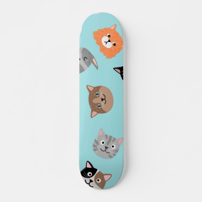Cat pattern skateboard (Front)