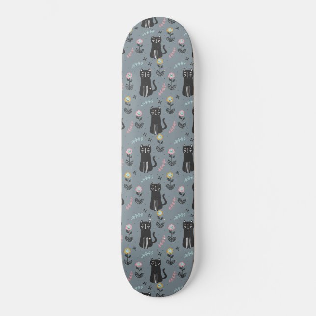 Cat Pattern Skateboard (Front)