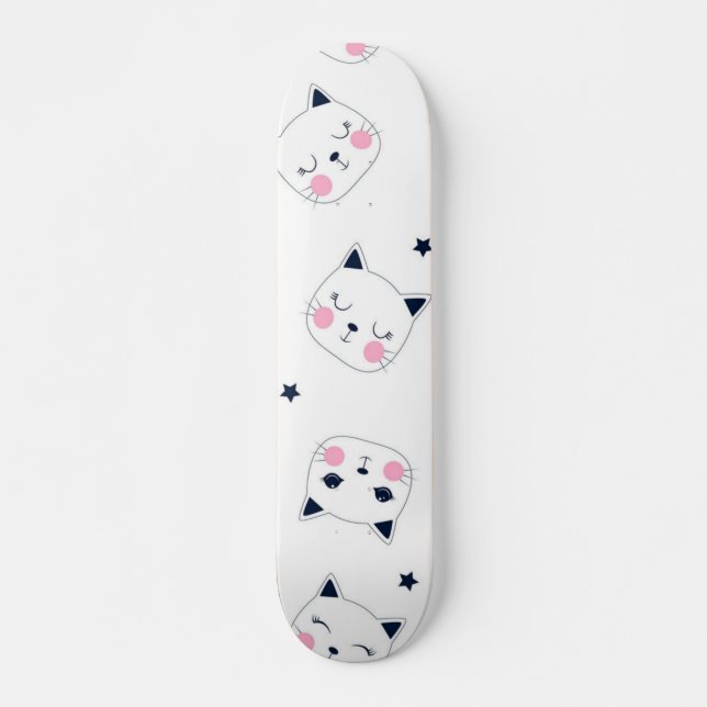 Cat pattern skateboard (Front)