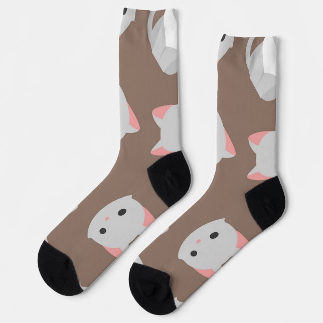 Cat pattern socks (Left)