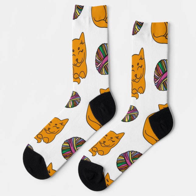 Cat pattern socks (Left)