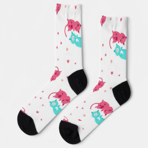 Cat pattern socks