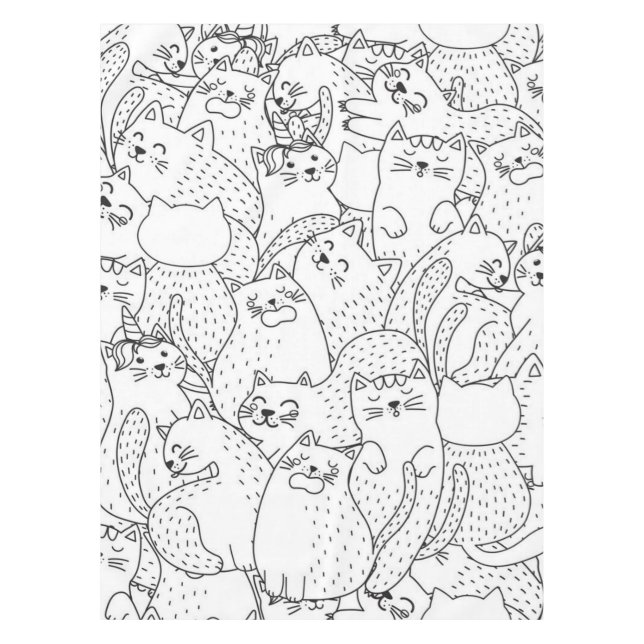 Cat pattern tablecloth (Front)