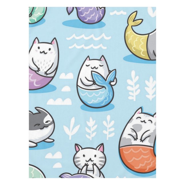 Cat pattern tablecloth (Front)