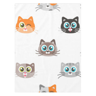 Cat pattern tablecloth