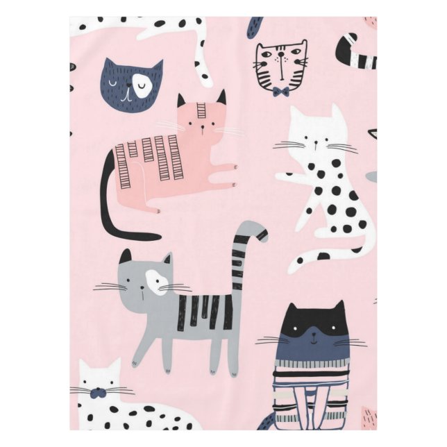 Cat pattern tablecloth (Front)