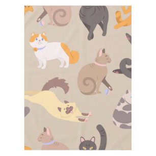 Cat pattern tablecloth