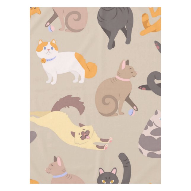 Cat pattern tablecloth (Front)