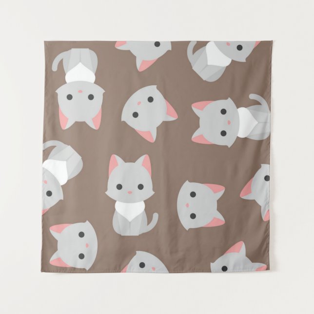 Cat pattern tapestry (Front)