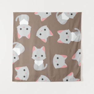 Cat pattern tapestry