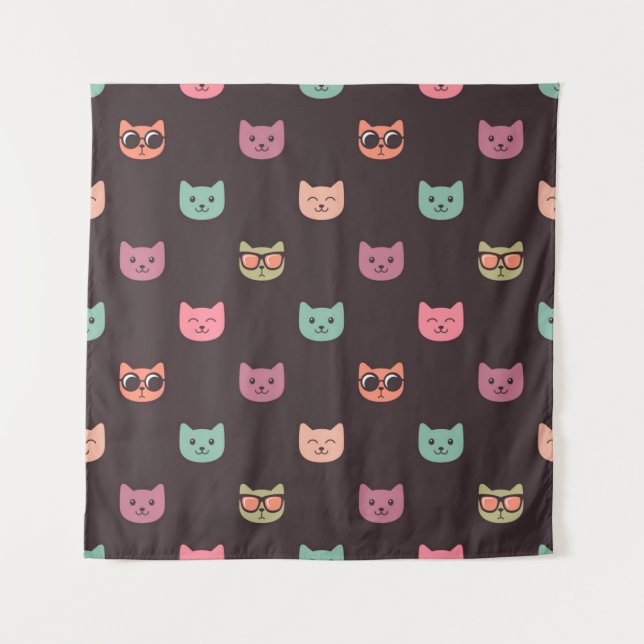 Cat pattern tapestry (Front)