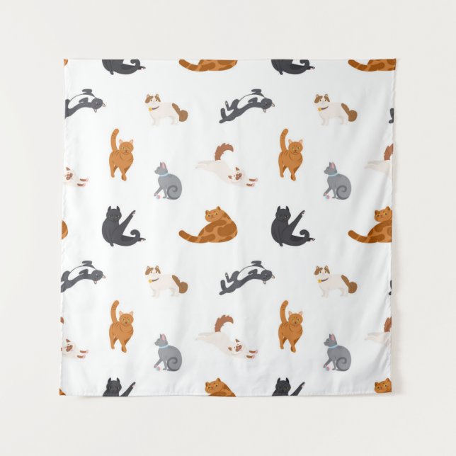 Cat pattern tapestry (Front)