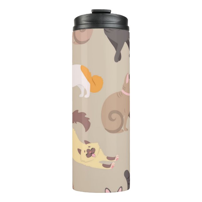 Cat pattern thermal tumbler (Front)