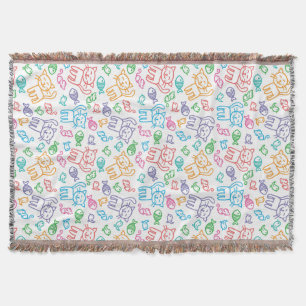 cat pattern throw blanket