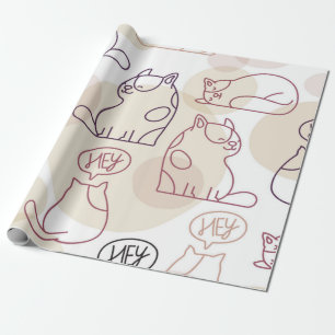 Cat pattern wrapping paper