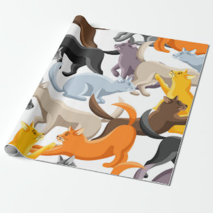 Cat pattern wrapping paper